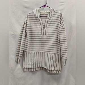 Mello Day Knit L/S Pullover Hoodie With Pockets Medium